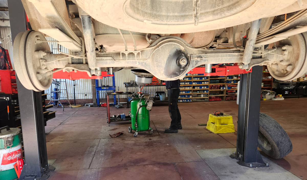 Isuzu D-Max undergoing a major service rear diff